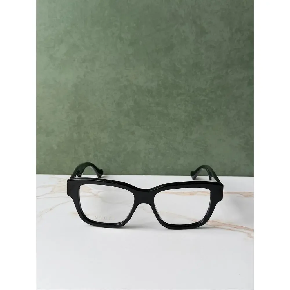 NEW Gucci GG1428O Black Unisex Square Eyeglasses Frames